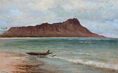 unknow artist View of Diamond Head, oil on canvas painting by Joseph Dwight Strong China oil painting art